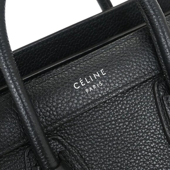 Celine Black Calf Nano Luggage Tote Bag S-AT-4126 S-BG-4146 154891 - Picture 6 of 10